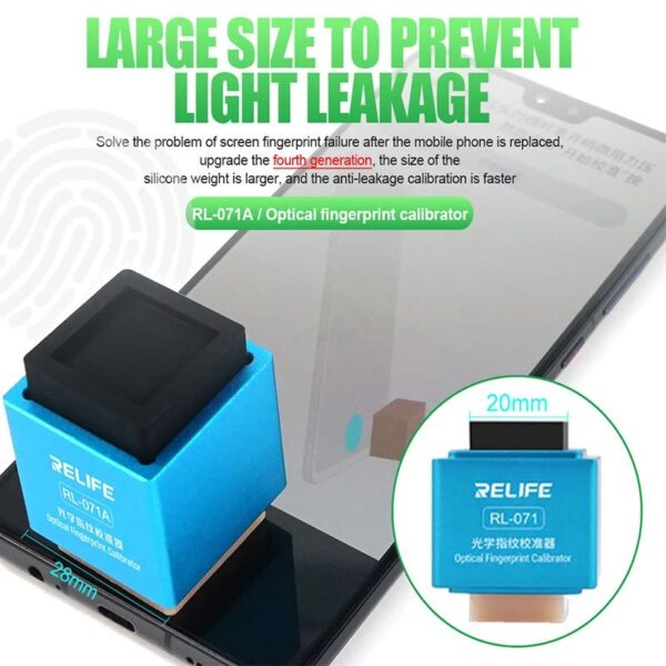 RL 071A Optical Fingerprint Calibrator for HUAWEI VIVO XIAOMI OPPO Android Phone Big Size Optical Correction Tool