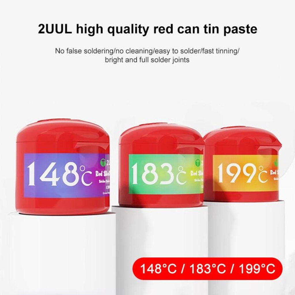 2UUL Red Skull Solder Paste for Repair 148℃ 183℃ 199℃ 50g