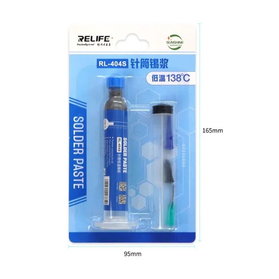 RELIFE RL 404S LOW TEMPERATURE SOLDER PASTE WITH SYRINGE 138°C